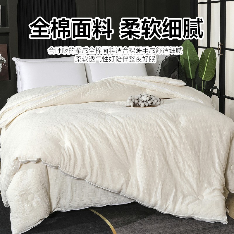 A类大豆纤维全棉被芯加厚春秋冬被子四季被二合一拉链子母被纯棉图3