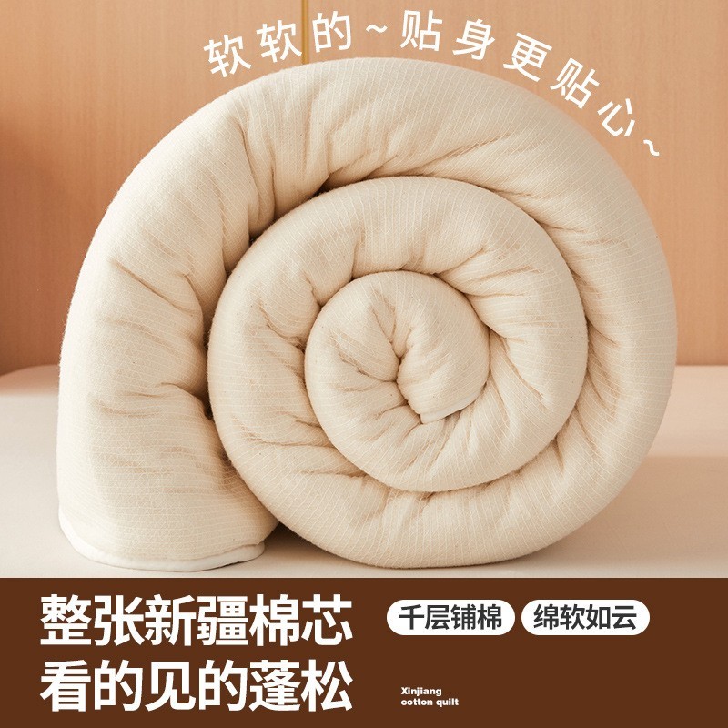 a类新疆棉花被可拆洗春秋冬被学生宿舍被子单双人棉花被芯图3