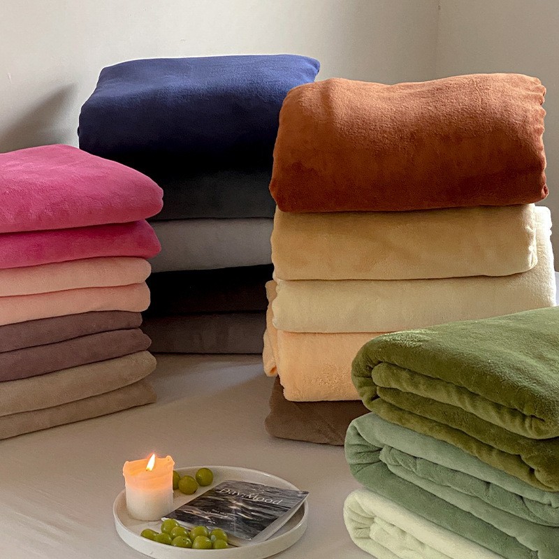 冬季纯色牛奶绒床单单件加厚珊瑚绒被单单人加绒床单三件套法兰绒图3