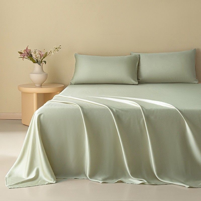 2026夏季莱赛尔天丝床单单件家用双人凉感被单三件套宿舍单人床单图2