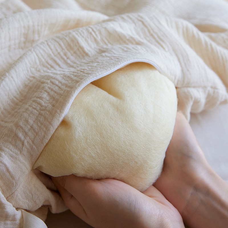 A类棉麻55%大豆纤维被芯轻柔保暖春秋被夏凉被子冬被加厚双层纱被图4