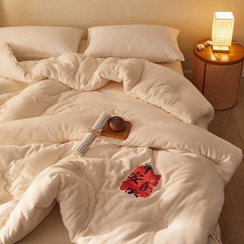 平安喜乐丨国风新疆棉花被里外全棉加厚冬被单双人纯棉春秋被图3