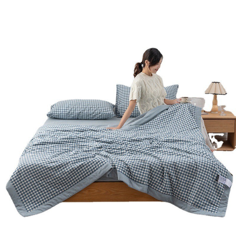 A类全棉夏凉被里外纯棉被子夏被亲肤舒适单双人空调被学生宿舍被图5