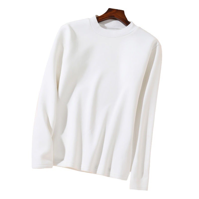 德绒打底衫男士冬季保暖长袖加绒加厚双面内搭秋冬圆领秋衣图5