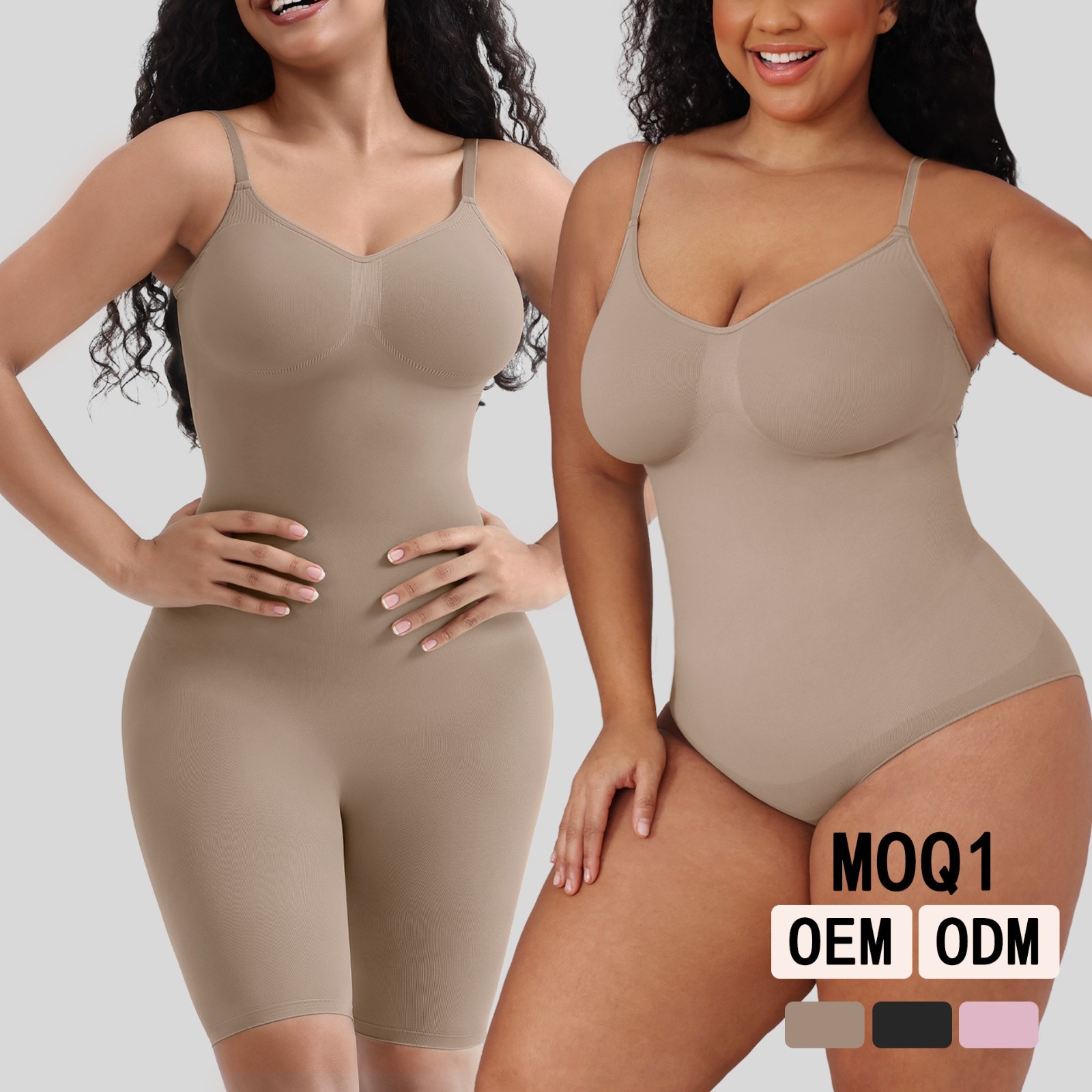 高质量skim塑身衣女美体塑形内衣收腹提臀开档加强版吊带连体衣女图5