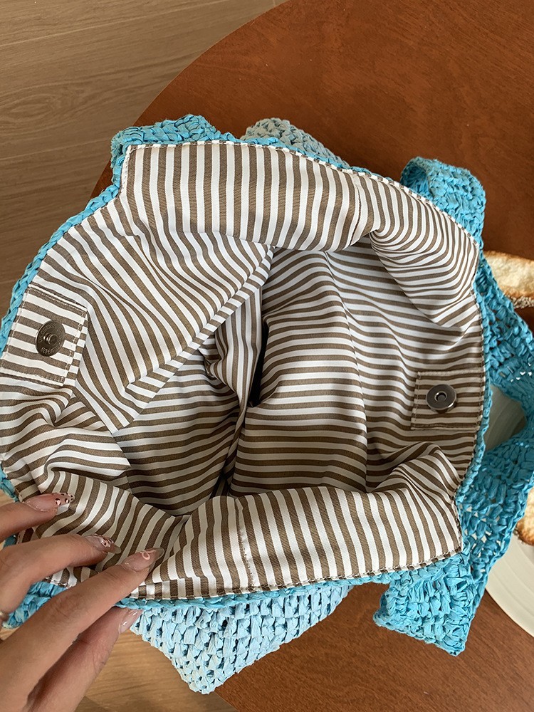 亚马逊跨境手钩波西米亚风包欧美手工钩编可爱笑脸针织迷你手提包图3