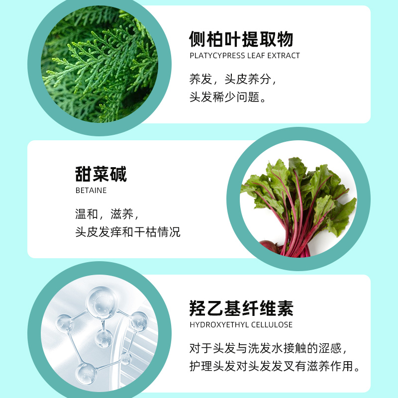 养发保健液贴牌定制oem草本植萃生发固发乌黑侧伯叶护发液厂家图2