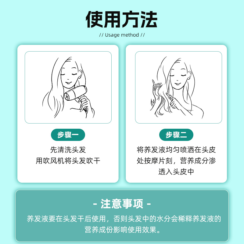 养发保健液贴牌定制oem草本植萃生发固发乌黑侧伯叶护发液厂家图4
